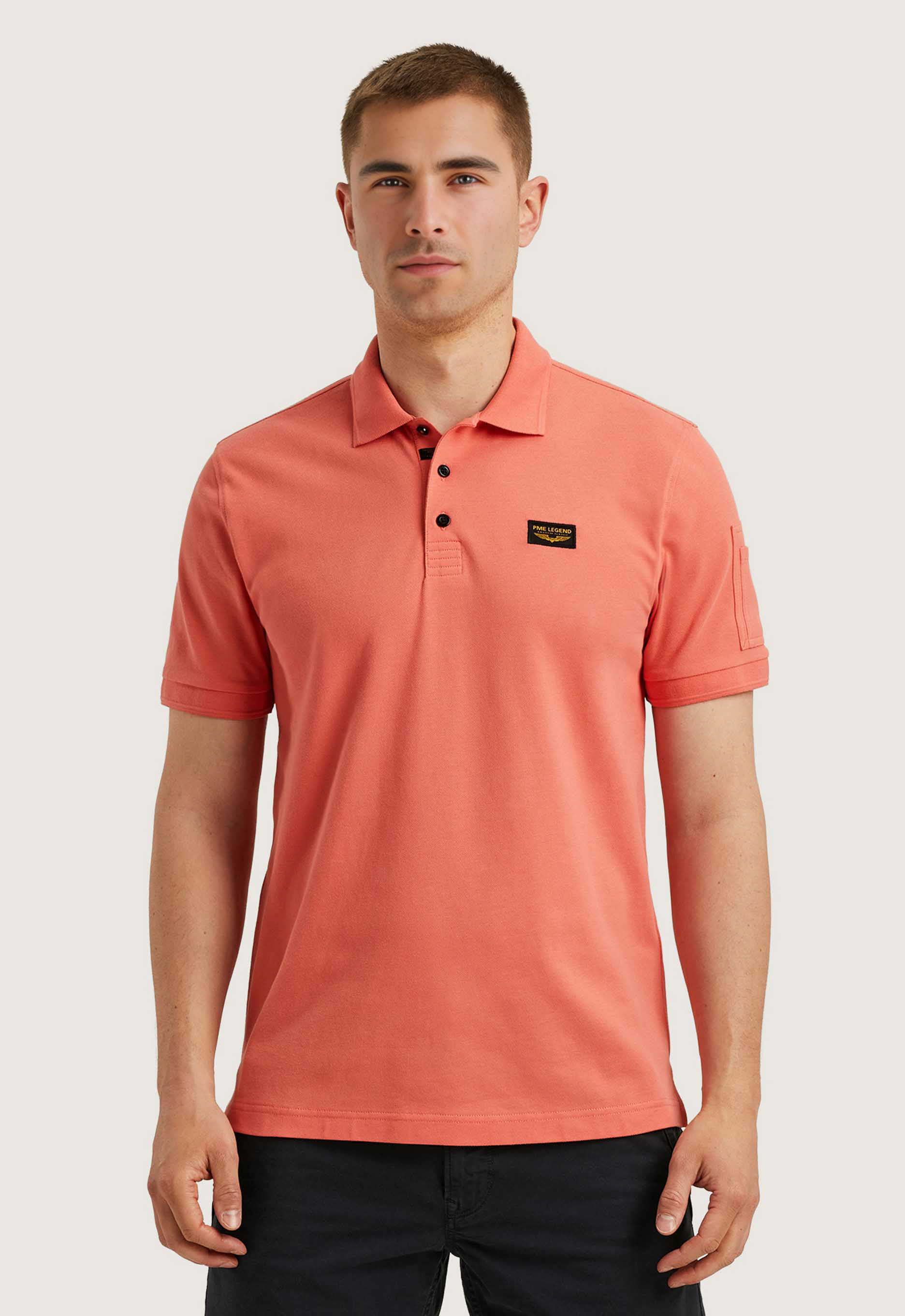 PME LEGEND Heren Polo's & T-shirts Trackway Polo Koraal