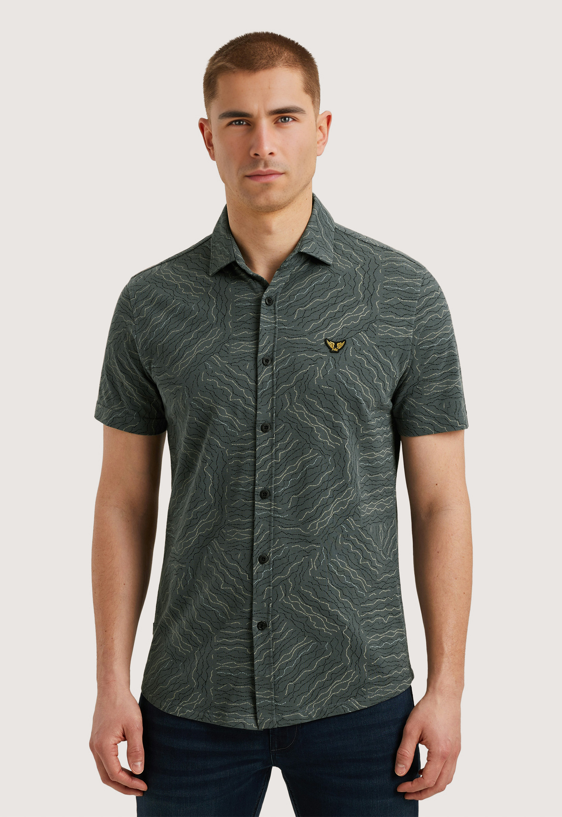 PME Legend casual overhemd grijsblauw