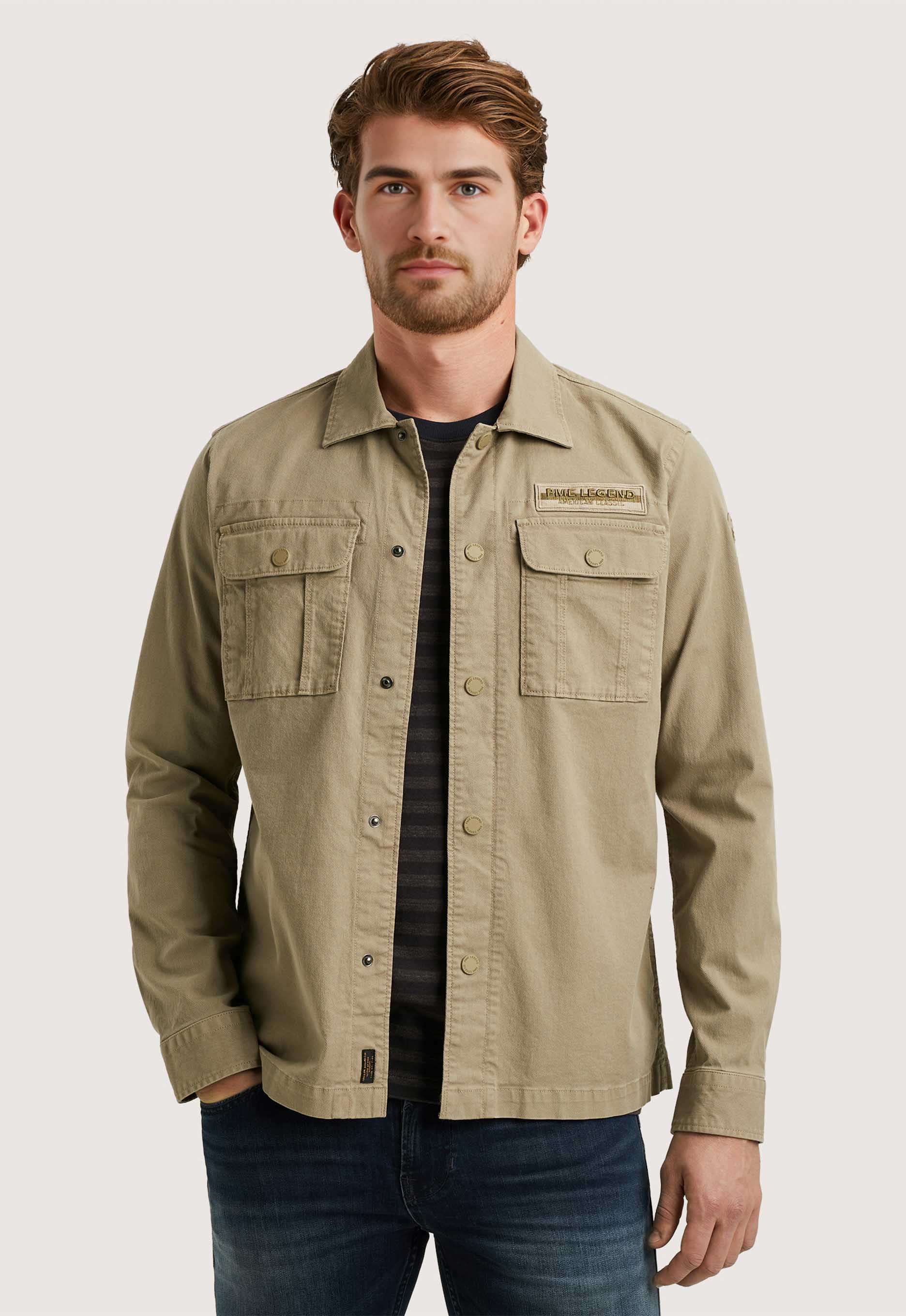 PME LEGEND Shirt jacket met drukknopen