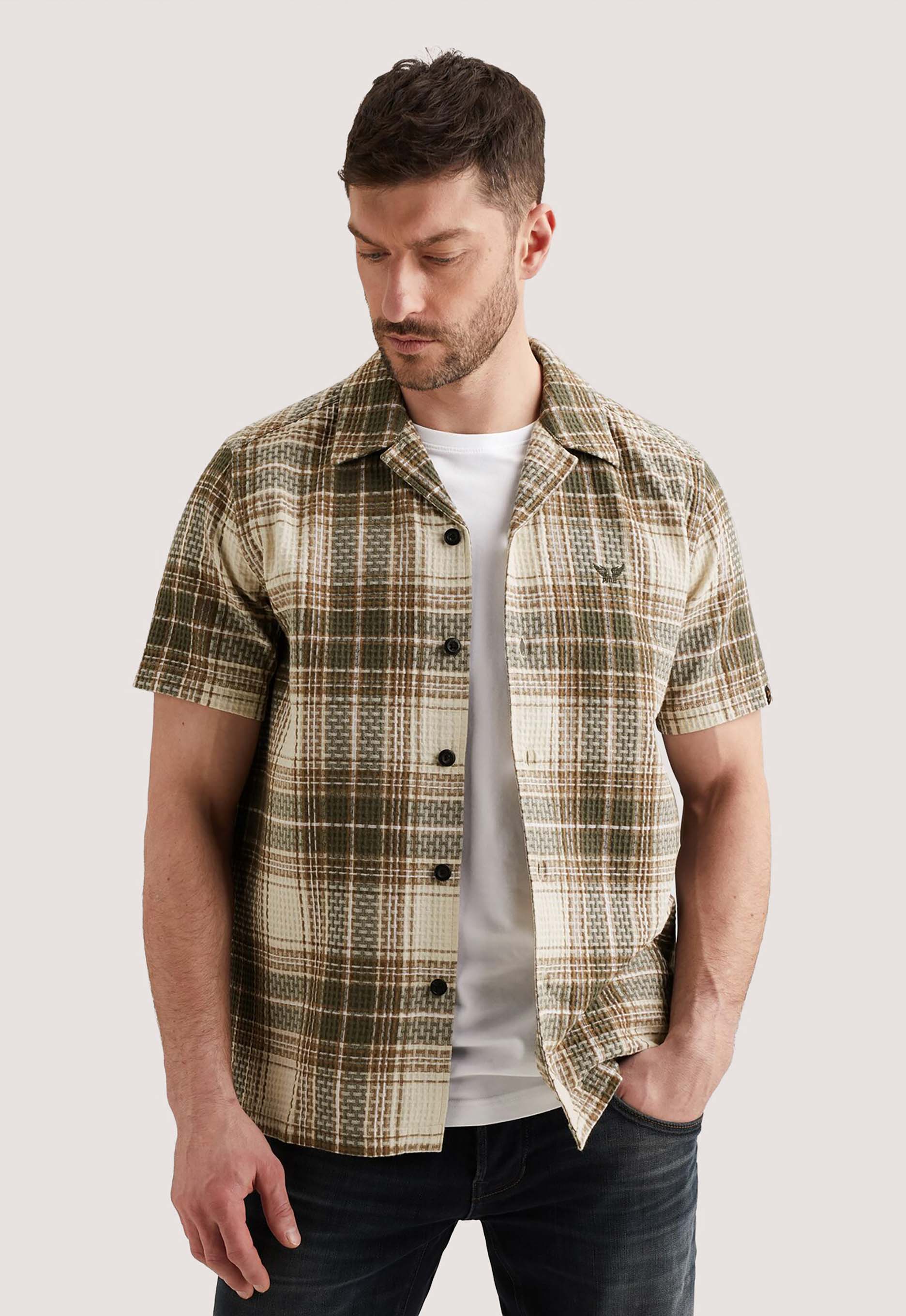 PME Legend PSIS2603262 Short Sleeve Shirt Waffle Bi