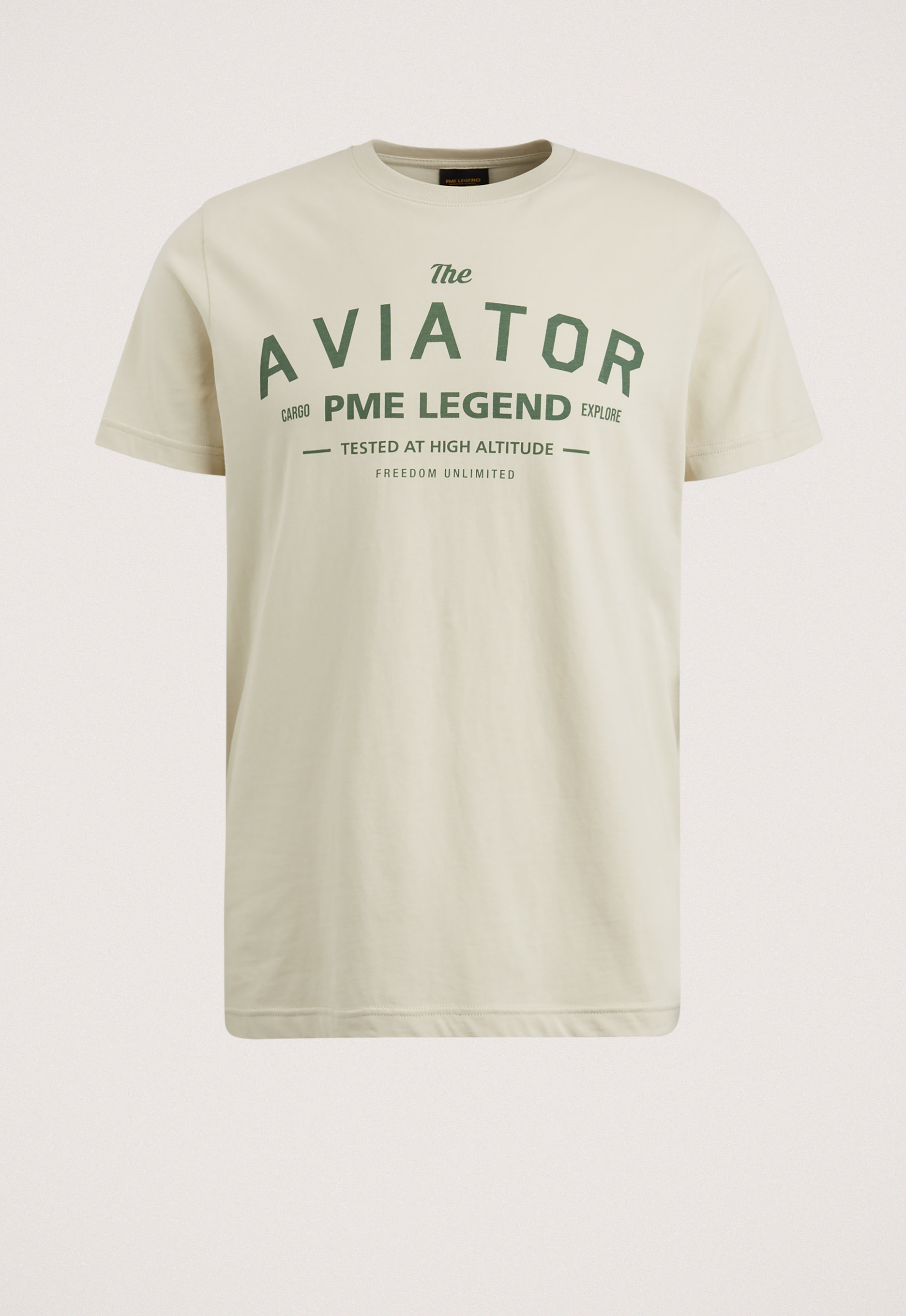 PME Legend regular fit T-shirt met printopdruk wit