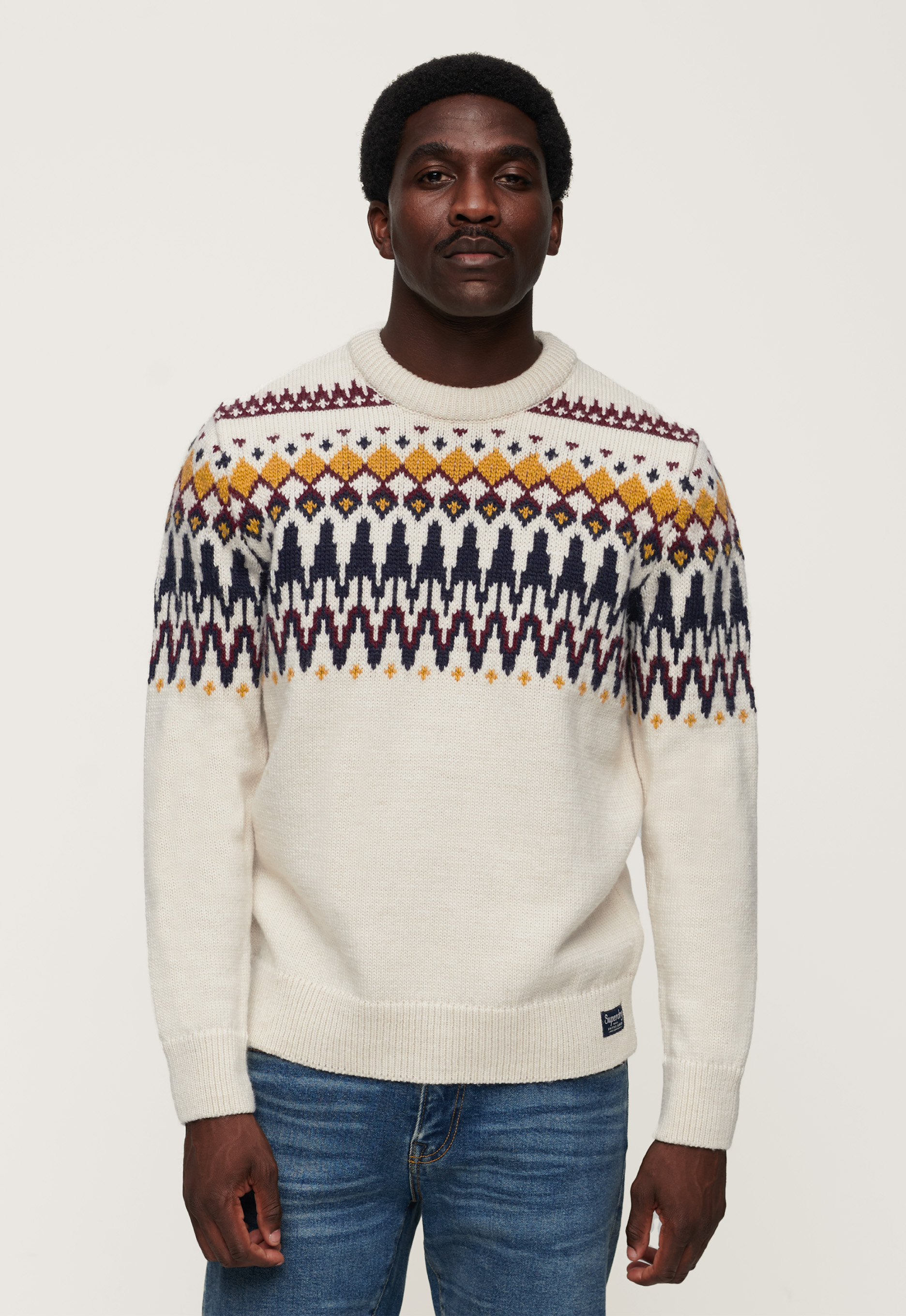 Superdry Fairisle Knit Crew Jumper Trui